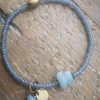 Single gems armband - Aquamarijn
