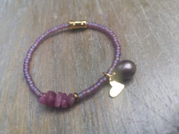 Lila single Toermalijn-Pearl