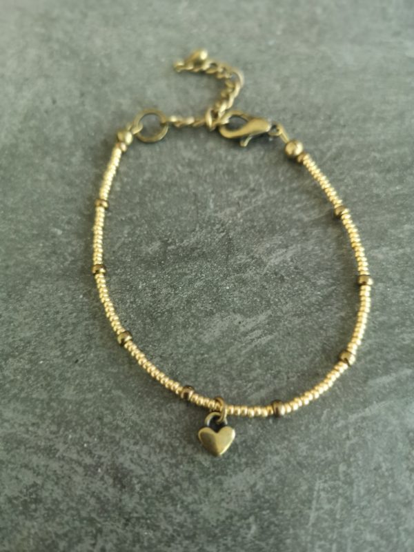Fine gold-heart armbandje